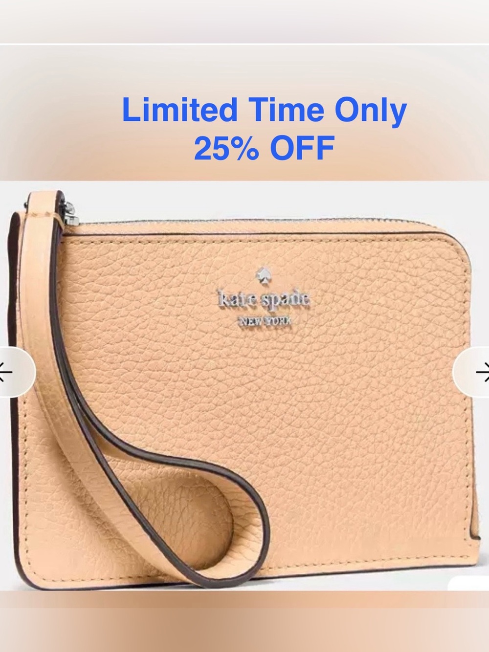 Kate Spade Lucy Small Wristlet NWT Reg $129